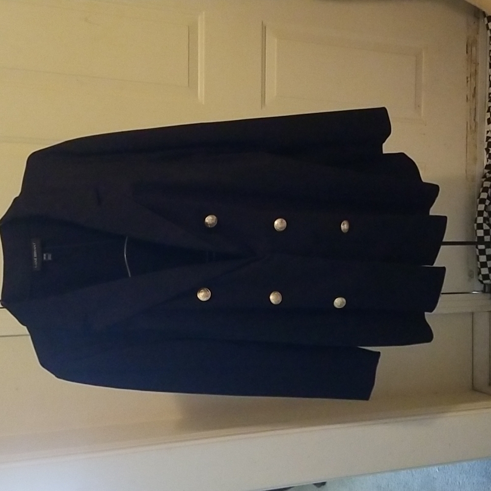 Ashley Stewart lightweight jacket with gold buttons